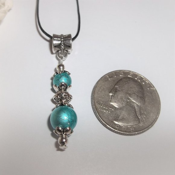 Necklace, Beaded Necklace, Turquoise Blue Necklace, Blue Necklace, NWT A097 - Picture 2 of 8